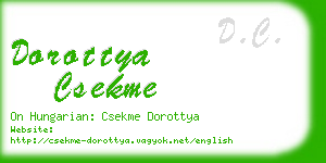 dorottya csekme business card